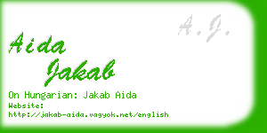 aida jakab business card